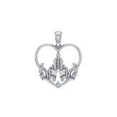 Heart Designer Pendant 10K White Gold